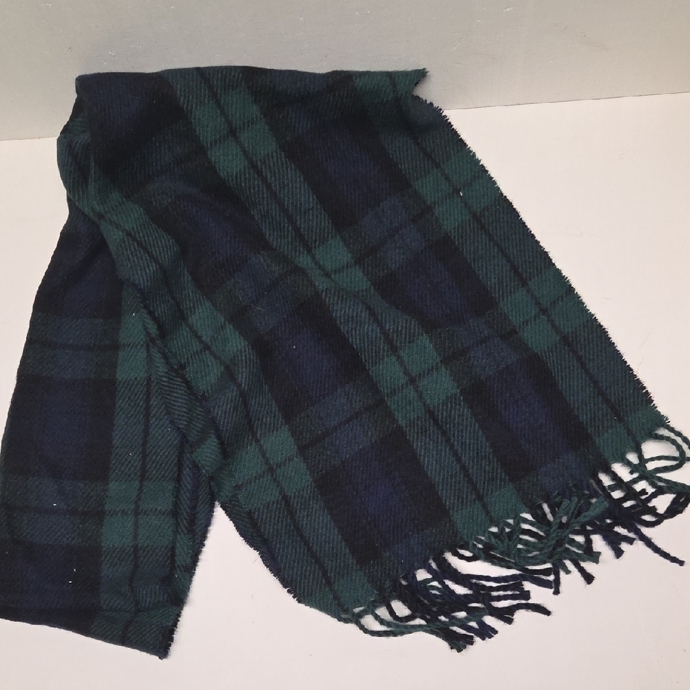Apt. 9 Dark Green and Black Plaid Scarf